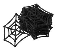 Gadpiparty 20 Pezzi Decorazione Ragnatela di Halloween in Plastica Nera Realistica per Feste, Giocattolo Scherzo Insetti per Escape Rooms e Bar