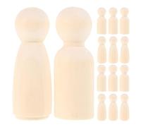 Gadpiparty 20 pezzi di figure di persone in legno: bambole con pioli, pioli di legno vuoti - Persone in non finite per fai da te, arti e mestieri - Figure in verniciabili per progetti e decorazioni