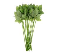 Gadpiparty 20 Pezzi Fiori Artificiali Steli di Fiori per L'artigianato Gambo di Filo Floreale con Foglie Cavi Floreali Falsi Rose a Filo Floreale Fili Floreali Fai da Te Green Ferro da Stiro