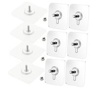 Gadpiparty 20 pezzi Ganci Adesivi Trasparenti per Parete Senza Stickers Murali Resistenti per Cucina e Bagno Appendichiavi e Asciugamani Attaccaglie Autoadesive per Piastrelle Pratico per