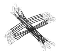 Gadpiparty 20 Pezzi la corda elastica persa cinghie di molla retrattili cavo di tensione retrattile Penna retrattile guinzaglio Vicole per le penne stilo Gantino Black