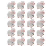 Gadpiparty 20 Pezzi Mini Figurine di Agnello in Resina, per Micro Paesaggi | Realistico, per Vasi e Cupole di Vetro, Resiste All’umidità, come Riempitivo Scenico Versatile