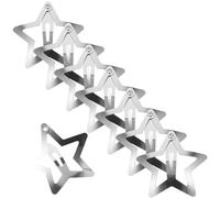 Gadpiparty 20 Pezzi Mollette Metallo e Chioma di Forma per Cinque Stella Punte a Argento, Fermagli Facili da Usare e Resistenti Donna per Scuola e Feste
