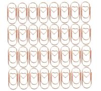 Gadpiparty 200 Pezzi Graffette per Documenti in Metallo a Forma di Cuore Piccole Clip da Ufficio Creative in Rosa Dorato per Fissare Carte Biglietti e Appunti