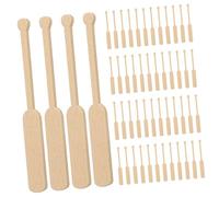 Gadpiparty 24 paia Miniature Remi in Legno per Spiaggia Pagaie per Micro Paesaggi Decorazioni per Casa delle Bambole e Giardino Resistenti e Sicuri per Uso Duraturo