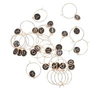 Gadpiparty 26 pezzi Segna Calici Vino Lettere Rimovibili Eleganti Segnabicchieri per Feste e Riunioni Familiari Decorazioni Uniche per Bicchieri Cocktail e Calici