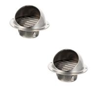 Gadpiparty 2pezzi Cappa Di Ventilazione Acciaio Inossidabile Con Design e Antivento Uscita Per Parete Per Cucine e Ambienti Esterni Facile Installazione e Manutenzione