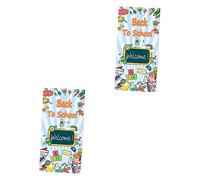 Gadpiparty 2pezzi Festone Decorativo Back to School Striscione Riutilizzabile Per Decorazioni Scolastiche e Foto Vari