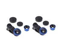 Gadpiparty 2pezzi Lenti Per Fotocamera Per Smartphone Di Obiettivi Grandangolare Macro e Fisheye Clip Per e Colore Blu Facile Da Installare e Compatibile Con Modelli x