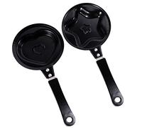 Gadpiparty 2pezzi Padella Mini Omelette Antiaderente Stampo Cuore e Stella per Uova Fritte e Mini Pancake per Colazioni Facili e Divertenti Stili multipli