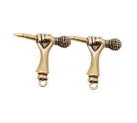 Gadpiparty 2pezzi Portachiavi Microfono Creativo Pendente in Materiale Durevole Per Zaino Chiavi Borsa e Regalo Per Amici e Familiari