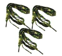 Gadpiparty 3 Paia Lacci da Scarpe in Poliestere Motivo Dirompente e Design Chic, Lacci Piatto per Scarpe Sportive Fantasia Camouflage, Facili da Inserire