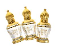 Gadpiparty 3 pezzi Bottiglie Roll Oli Essenziali Vetro Vintage Tascabili e Ricaricabili Flaconi Profumo Compatti per Viaggio e Uso Quotidiano