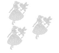 Gadpiparty 3 Pezzi Craft Fustelle Fai da Te Adorn trinciante Adesivi Gemma fustellamento del Confine Arredamento Morire Stencil per fustellare Strumento Artigianale Acciaio al Carbonio Silver