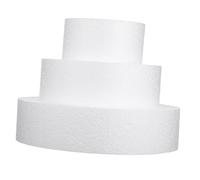 Gadpiparty 3 Pezzi Stampo per Torte in Schiuma Bianco Rotondo da 10cm 15cm 20cm per Decorazione Matrimonio e Pratica Decorazione Torta di Incollare e Levigare