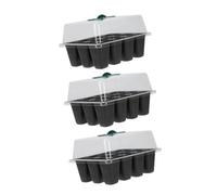 Gadpiparty 3 Pezzi Vassoio Germinazione Plastica Resistente e Coperchio Scatola per Piantine per Giardinaggio e Coltivazione in Casa e Giardino