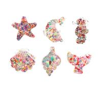 Gadpiparty 3 Set Accessori Colla Fai Da Te Le Conchiglie Incantano Le Fette Ciondoli Per Album Incanta Le Fette Ciondoli Di Cavalluccio Marino Oceanico Fette Di Fascino 3d Resina 60 Pezzi * 3