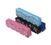 Gadpiparty 3 Set Astuccio Astucci A Tema Musicale Marsupio Materiale Scolastico Di Musica Pianura Matita Sacchetto Della Penna Degli Studenti Panno Oxford 4 Pezzi * 3