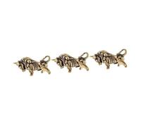 Gadpiparty 3 Set Ciondolo Portachiavi in ottone Chiave Bue Ornamenti Di Toro Catena Ciondolo Mucca Zodiacale Tortale Di Mucca Zodiaco Del Nuovo Anno 2021 Animali Toro Di Ottone 2 Pezzi*3
