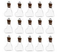 Gadpiparty 30 Pezzi Bottigliette a Forma di Cuore con Tappi in Sughero, Materiale Sintetico, Multiuso per Decorazioni Fai da Te e Oggettistica per Bomboniere