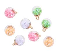 Gadpiparty 30 Pezzi Ciondoli Sfera di Vetro Verde Piccolo Passaggio, Odore Assente, per Creazione Gioielli e Decorazioni Fai da Te, Stile Elegante e Versatile Colore Casuale Stili multipli