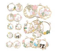 Gadpiparty 30 Pezzi Ciondolo Ghirlanda Simulato Carino Divertente Gatto Smalto Pendenti Per Fascino Risultati Di Lavorazione Dei Gioielli Ornamento Pendente Lega Di Zinco