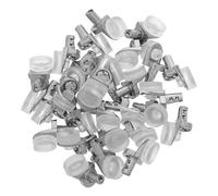 Gadpiparty 30 pezzi di pioli per mensole per mobili con ventose in silicone, 0,9x0,6x0,5 pollici, perni per mensole in metallo resistenti per supportare mobili da cucina e librerie