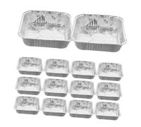 Gadpiparty 30 pezzi Vaschette in Alluminio Usa e Getta per Forno e Friggitrice ad Aria Teglie Quadrate Resistenti ad Alte Temperature per Cottura al Forno Conservazione e Takeaway