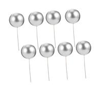 Gadpiparty 36pezzi Palline Decorazione Torta Argento Adornamenti Cake Picks per Cupcake e Feste Compleanno Decorativo Sicuro e Creativo per Momenti Indimenticabili