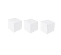 Gadpiparty 3pezzi Blocchi Quadrati in Polistirolo per Modellismo Sculture Stampo per Torte e Decorazioni DIY Base Bianco Solido per Artigianato e Pratica Cake Design