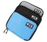 Gadpiparty 3pezzi Borsa Organizer Per Cavi Elettronici Custodia Per Riporre Cavi Digitali Multi-scomparto Cerniera Robusta Adatta Per Caricabatterie Cuffie Adattatori Da Viaggio e Altri Acces