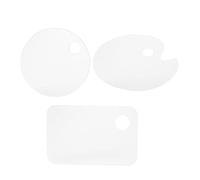 Gadpiparty 3pezzi Colori per Pittura Acrilica Piastre per Pittura Ad Acquerello Vassoi per Miscelazione Colori Ovale Rotonda Quadrata Vassoio per Pigmenti Piatto Miscelazione dei