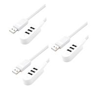 Gadpiparty 3pezzi Hub Usb Porte Con Cavo Di Estensione Caricatore Multi-funzione Per Notebook e Desktop Design Compatto e Leggero Trasmissione Dati Ad Alta Velocità Per Carica Offline e
