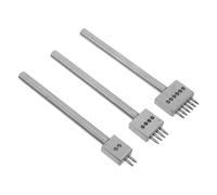 Gadpiparty 3pezzi Punzonatoi in Metallo per Artigianato in Pelle Strumenti per Punzonatura Durevoli Punzonatoi Rotondi Lisci per Cucire Mano Articoli in Pelle