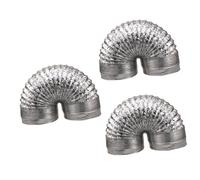 Gadpiparty 3pezzi Tubo Flessibile Alluminio Per Ventilazione Doppio Di Per Hvac Cucine e Bagni Argento