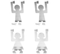 Gadpiparty 4 Ganci Appendini a Sospensione per Inossidabile Ganci Porta da Bagno e Cucina a Forma di Portasciugamani e Portaoggetti Riutilizzabili per Organizzazione Casa