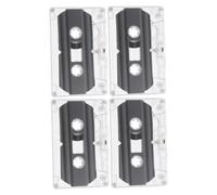 Gadpiparty 4 Nastri a Vuoti Registrabili Da 30 Minuti Custodia Trasparente Audiocassette Vintage Per Progetti Da Te e Messaggi Audio Per Regali Creativi e Feste Retrò