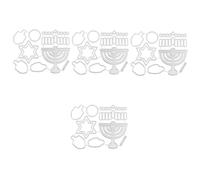 Gadpiparty 4 Pezzi di Stencil da Taglio Hanukkah con La Parola Menorah Questo Modello di Stencil per La Creazione di Biglietti Taglia Forme E Celebra Gli Stencil per La Creazione di