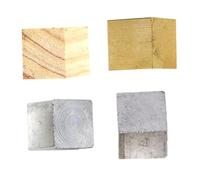 Gadpiparty 4 Pezzi Kit di Blocchi di Densità in Ferro, Rame, Alluminio e Legno Custodia in Plastica per Esperimenti Scientifici e Indagine sulla Densità in Ambiente Educativo