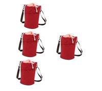 Gadpiparty 4 Pezzi Kit per Lavorare a Maglia Borsa Sacchi Semplice mestiere Kit all'Uncinetto Forniture Borse per progetti all'Uncinetto organizzatore di Filati Metallo Rosso