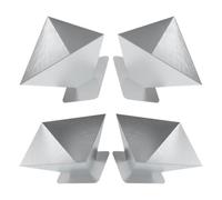Gadpiparty 4 Pezzi Stampo per Zongzi, Triangolare e Quadrangolare | Uso Domestico in Cucina, Colore Argento, Salvaspazio e Facile da Pulire, per Festival delle Barche Drago