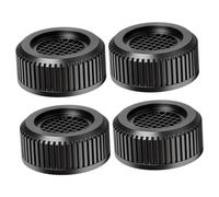 Gadpiparty 4 Pz Tappetino Per Lavatrice Vaschetta Di Scarico Per L'unità Tappi Cadere Carrello Cintura Impilamento Scrubber Protettore Elettronico Piedini Per Lavatrice Black Polipropilene