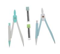 Gadpiparty 4 Set Compassi per Studenti Colori Blu e Precisi per Matematica Geometria e Progettazione Materiale Resistente per Scuola e Ufficio