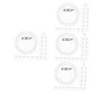 Gadpiparty 4 Set Distintivi Metallici Vuoti per Chiaro Mestiere Spillo Vuoto Artigianato Distintivo Fai da Te Parti del Distintivo del Bottone Distintivi Vuoti Acrilico Trasparente 20 Pezzi*4