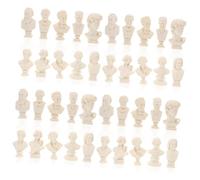 Gadpiparty 4 Set Piccola Statua in Gesso Busto Statua Arredamento per La Casa Scultura di Figura Disegno Statua di Pratica dello Schizzo Statua di Schizzo in Gesso Bianca Malta 10 Pezzi*4