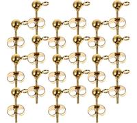 Gadpiparty 40 Pezzi Orecchini a Bottone in Acciaio Inox 304 Perno a Sfera 4Mm e 6Mm Accessori per Orecchini Fai da Te Chiusura ad Anello Decorazione per le Orecchie e Creazione Gioielli