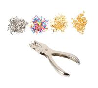 Gadpiparty 400 Pezzi Fermagli con Perforatore Fermagli Colorati per Carta e Diy Manualità per Sicuri e Lisci per Scrapbooking e Progetti Creativi
