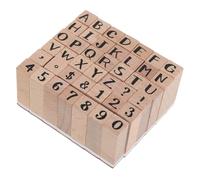 Gadpiparty 42 Pezzi Set Timbri in Legno Naturale Lettere e Numeri, 42 Pezzi Francobolli per Scrapbooking e Diario, Timbro Alfabeto e Numerico per Decorazioni Fai da Te e Uso Creativo