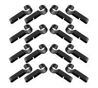 Gadpiparty 48 Pezzi Clip per Casco in Plastica Nero Antiscivolo per Fissaggio Lampada Frontale Casco da Lavoro Accessorio Pratico per Manutenzione e Sicurezza in Cantiere
