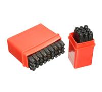 Gadpiparty 4mm Set Punzoni Lettere e Numeri 36 Pezzi in Acciaio | Finitura Sabbiata, Forgiato e Temperato, Scatola Inclusa, per Incisione su Superfici Metalliche e Lavori Pelle